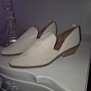 Cream Slip-On Loafers with Elegant Design